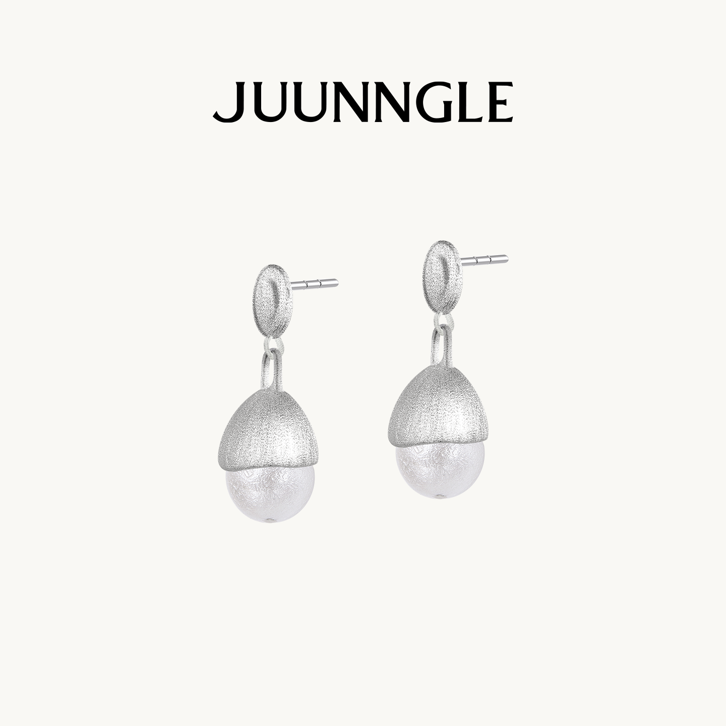 Flow Brushed Hammered Bead Earrings