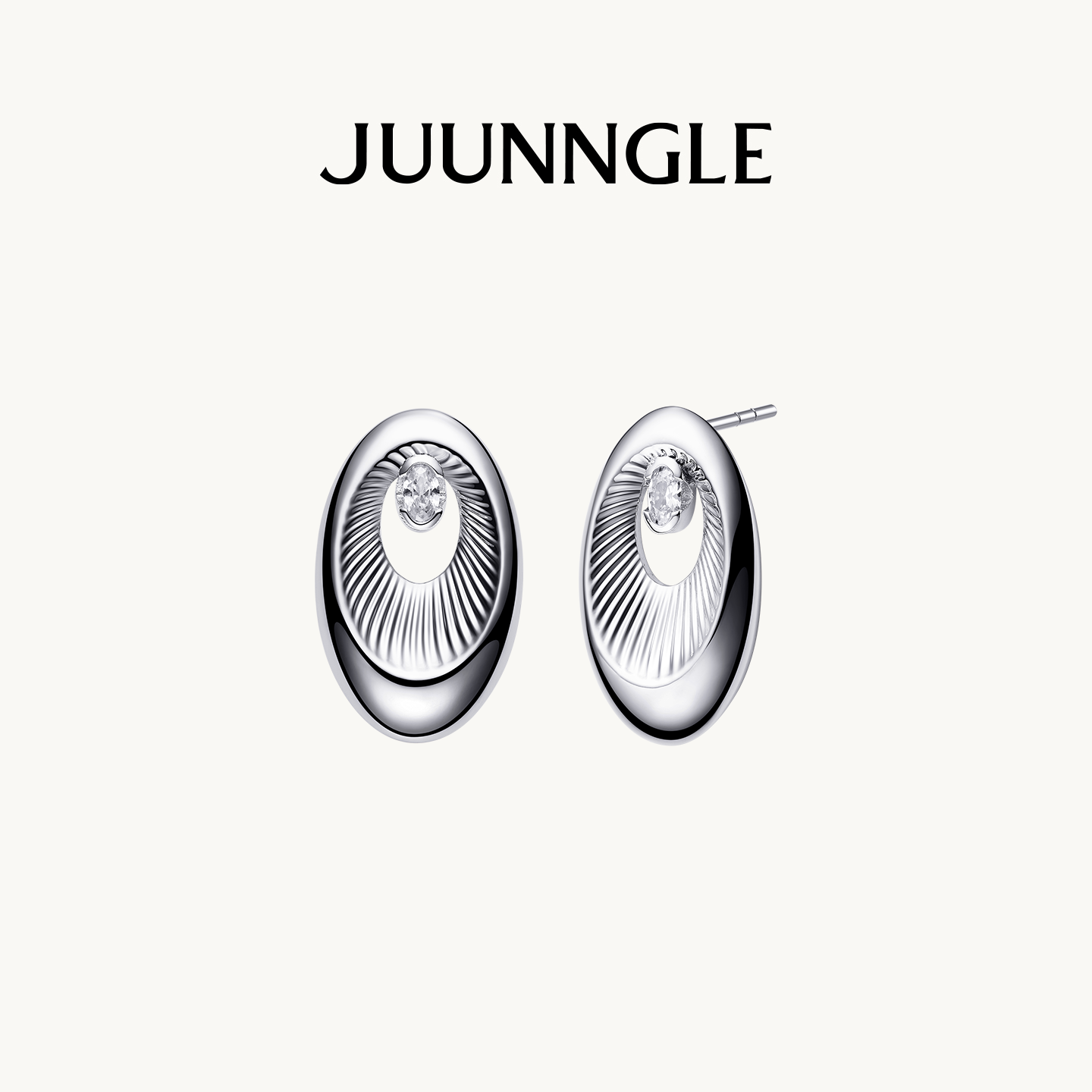 Engraved and patterned stud earrings