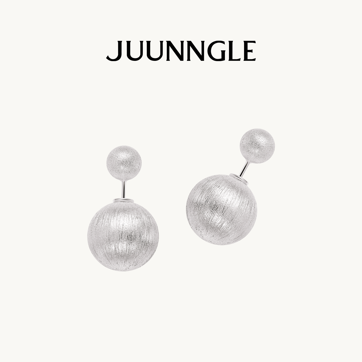 Flow Brushed Hammered Pearl Studs