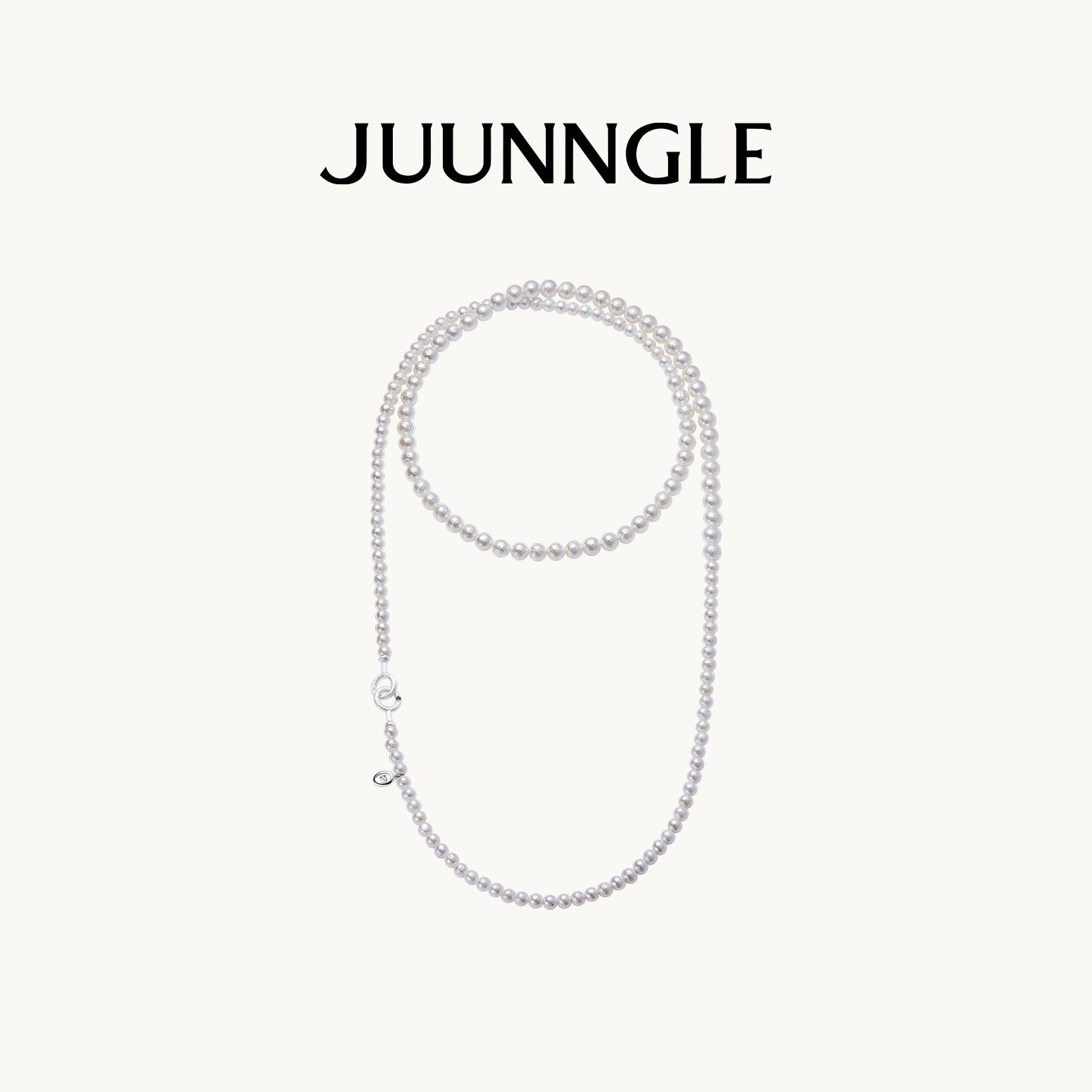 Flow Hammered Pearl Long Chain