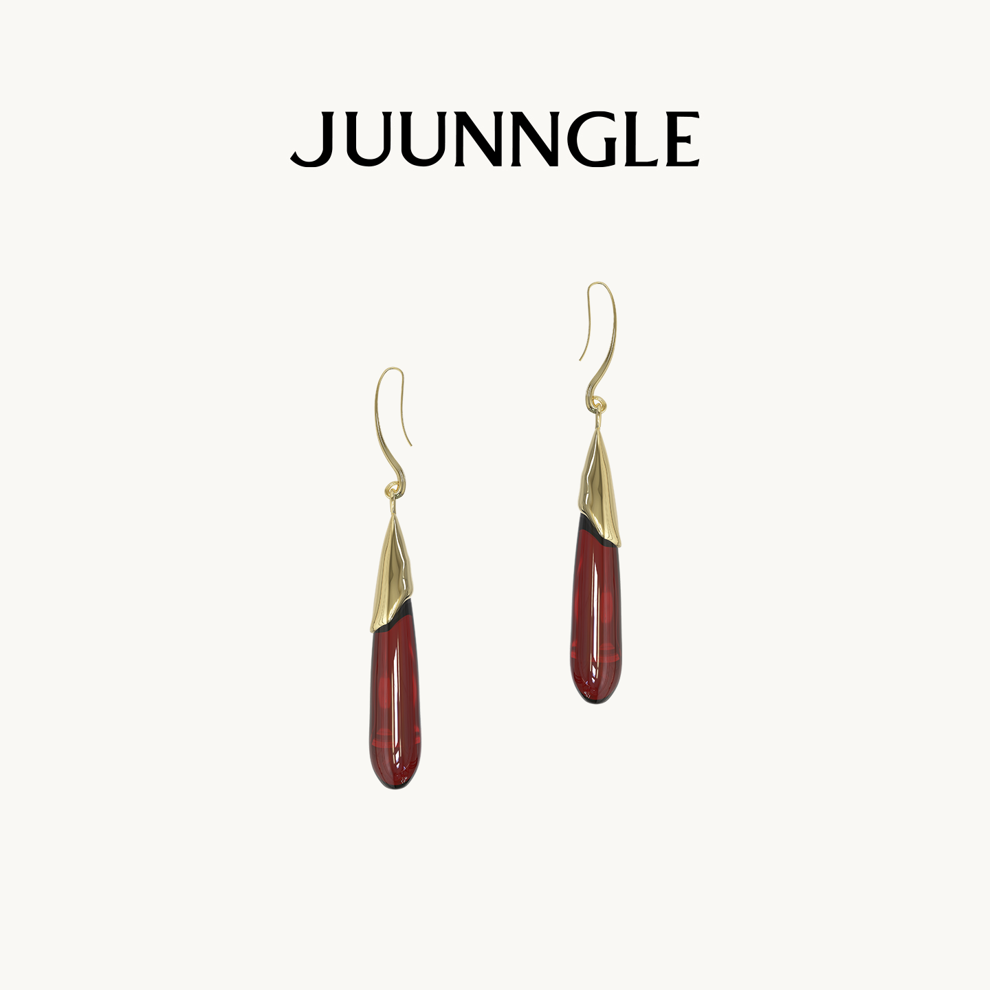 Lucky Scales Red Agate Long Earrings