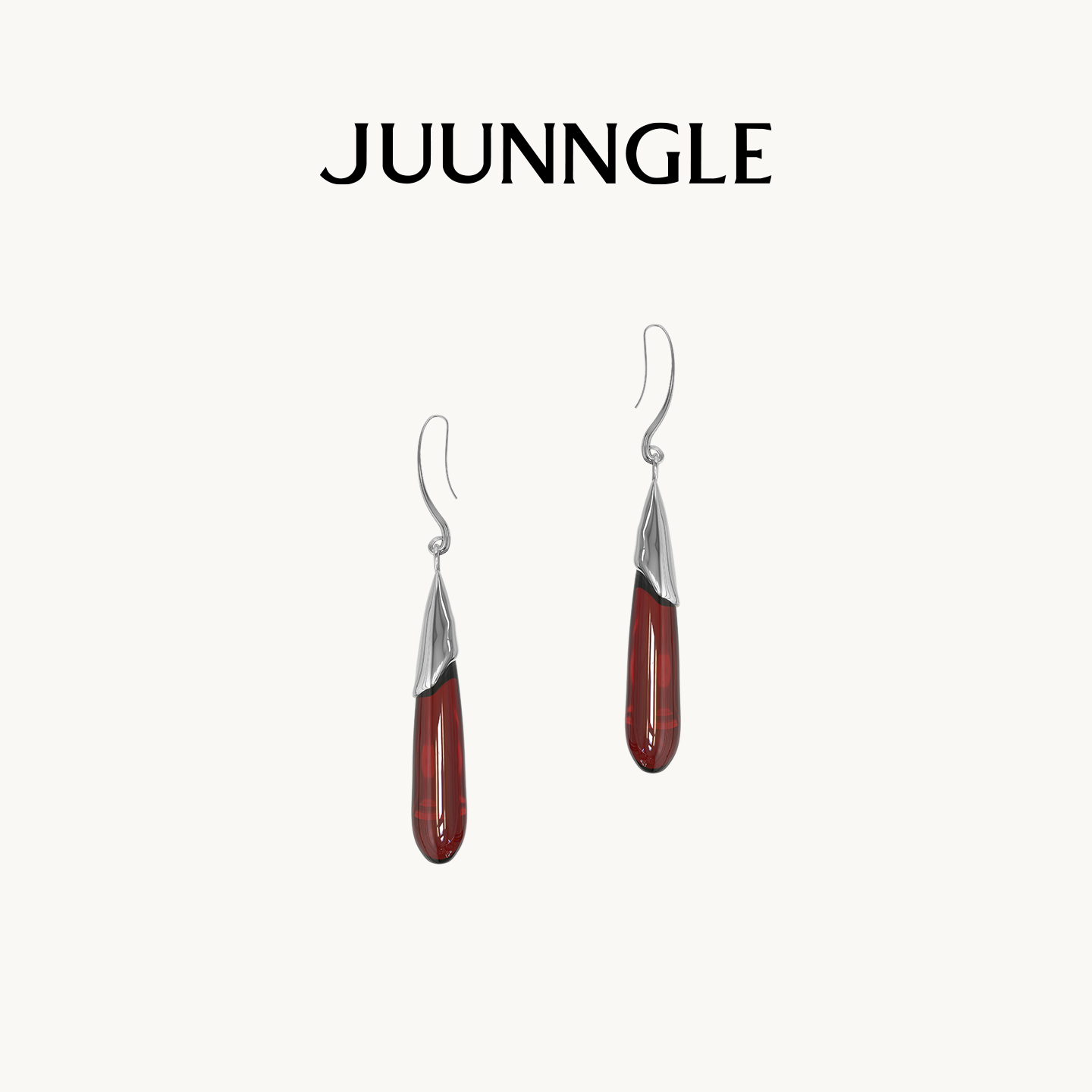 Lucky Scales Red Agate Long Earrings