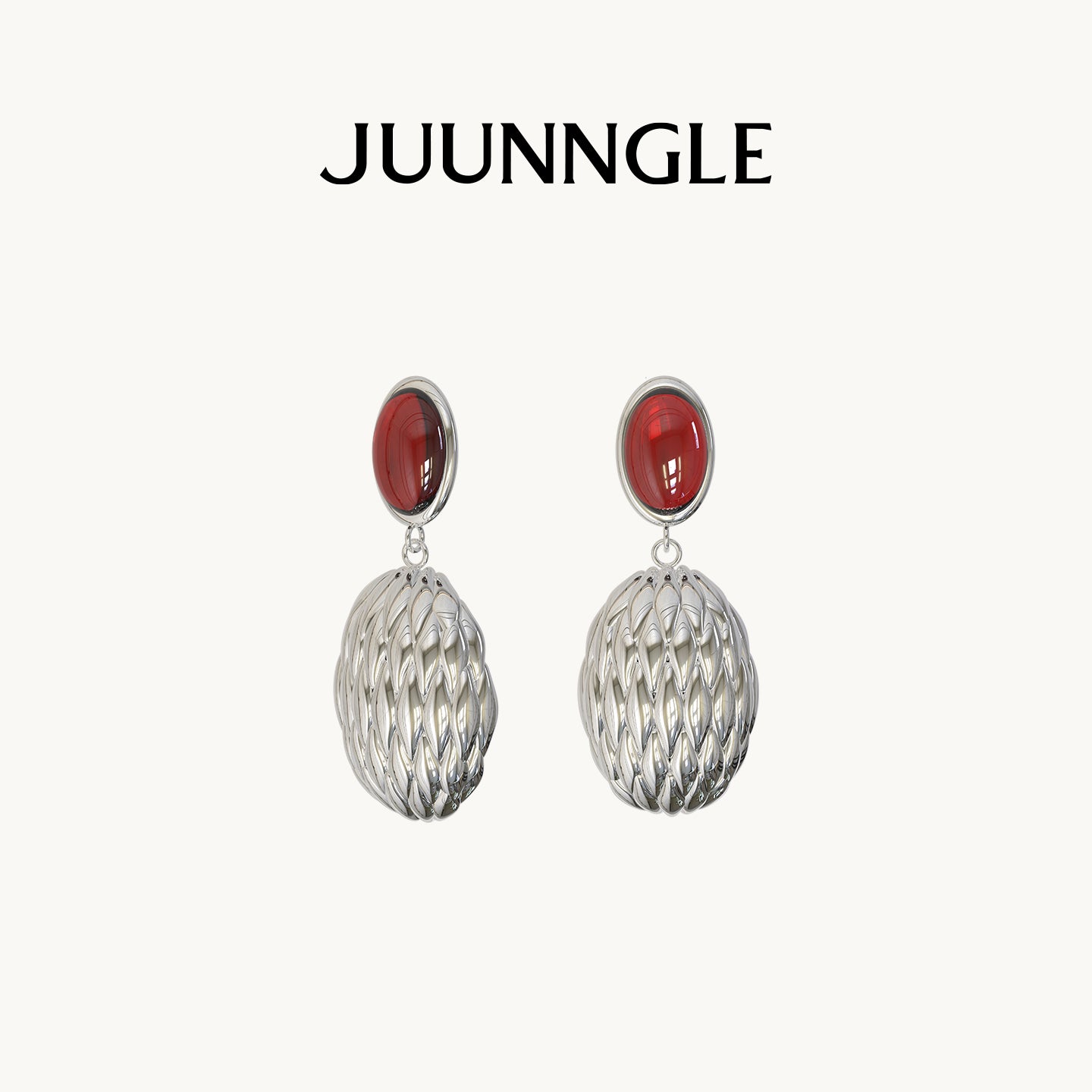 Lucky Scales Red Agate Earrings