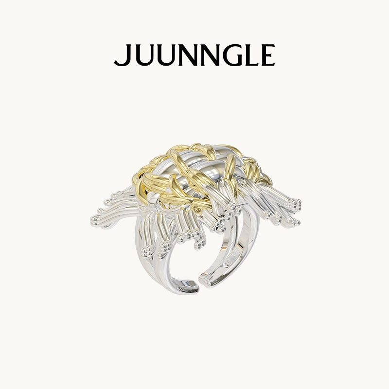 Tweeds tassel open ring