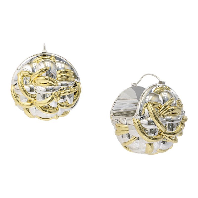 Tweeds round earrings