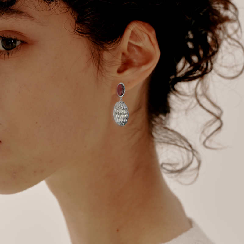 Lucky Scales Red Agate Earrings